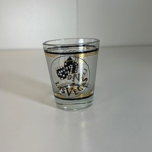 3/$12 NWOT Las Vegas Black/Gold Shot Glass